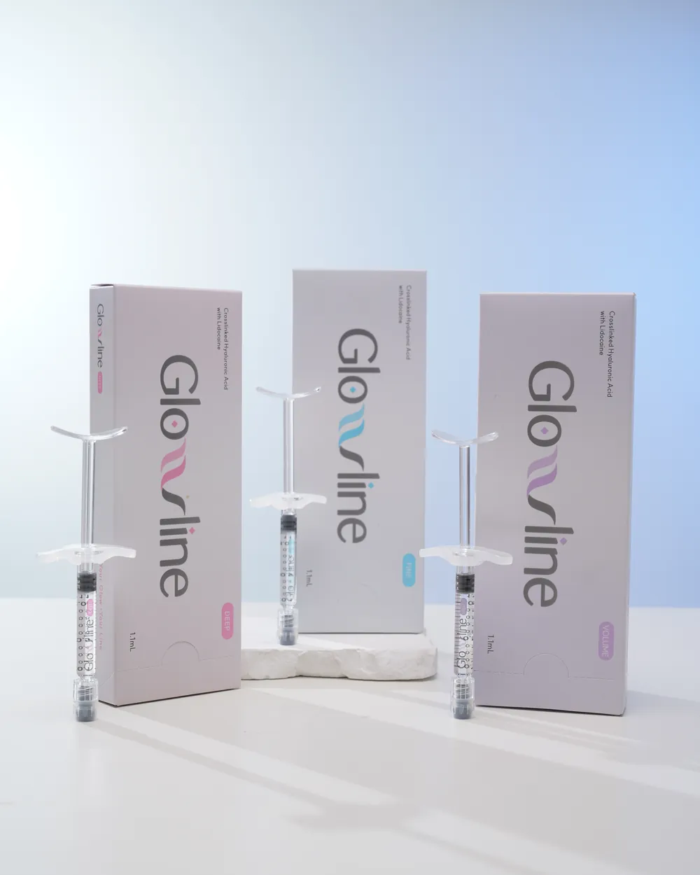 Ba hộp Glowline Fine, Deep và Volume
